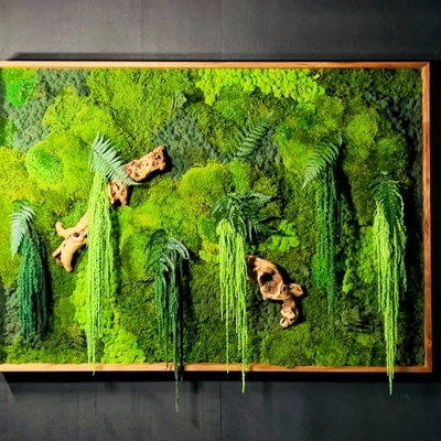 quality Customized Logo Accepted Natural Preserved Moss Wall Panel Decor for Home Office factory